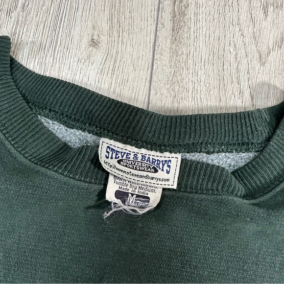 Vintage Michigan State Embroidered Green Sweatshirt Size Medium - Picture 3 of 9